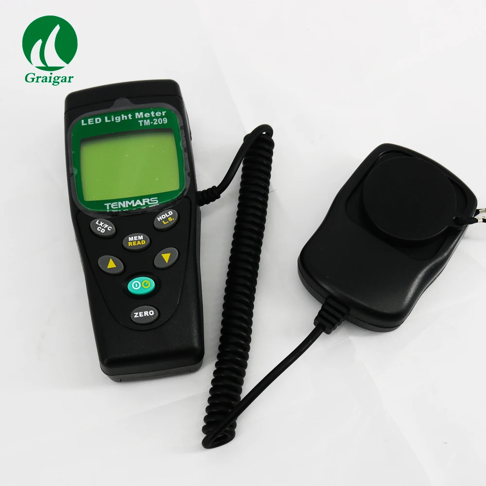 TENMARS TM-TM-209 Digitale HA CONDOTTO LA Luce Misuratore di Livello 400,000 Lux FC di misura Lux meter