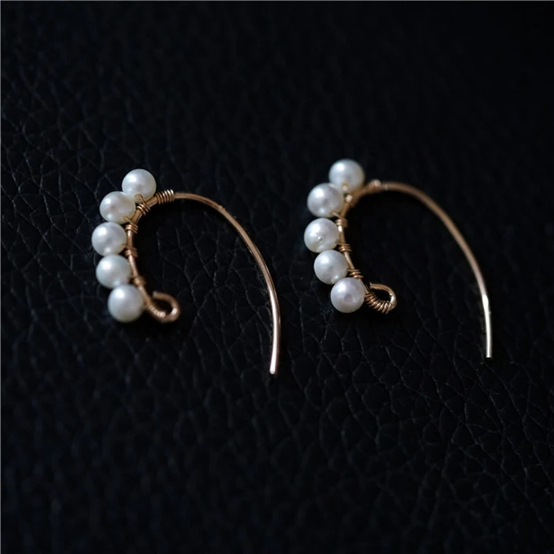 Pearl Earrings Handmade Gold Filled Jewelry Vintage Charm Brincos Minimalist Jewelry Oorbellen Pendientes Earrings For Women
