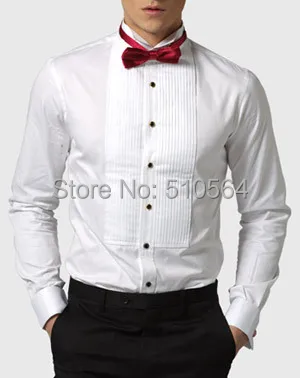 

Custom made men 100%Cotton shirt wedding dress shirt white tuxedos shirt men Frech cuff shirt