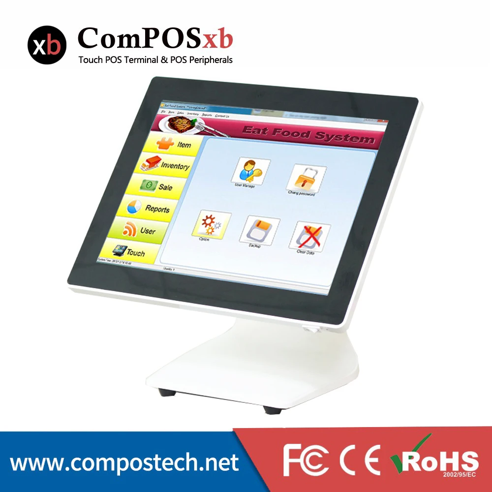 Cheapest 15 inch capacitive touch POS all in one ordering machine pos systems for Retail Business