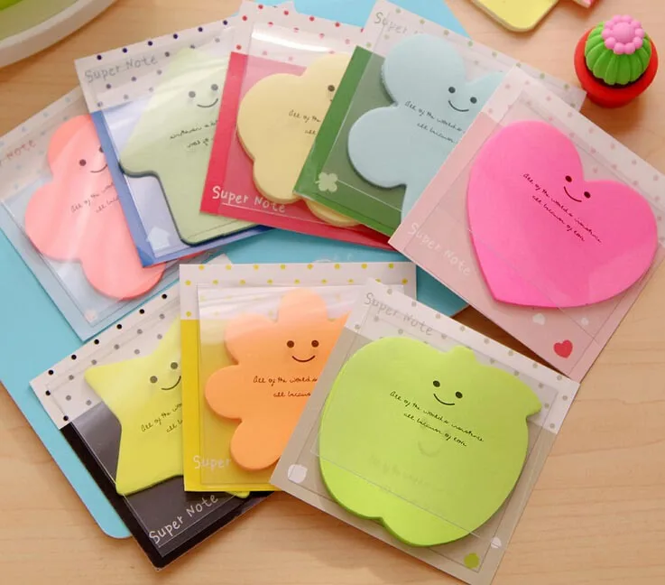 30 Pcs Cute Special Shape Sticky Paper Message Scratch Note / Memo Pad/ Notepad/Children Student Prize Gift