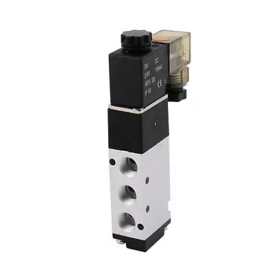 Válvula Solenoide de Control de potencia neumática, dispositivo de 2 posiciones, 5 vías, DC24V, 2,8 W, 4V110-06