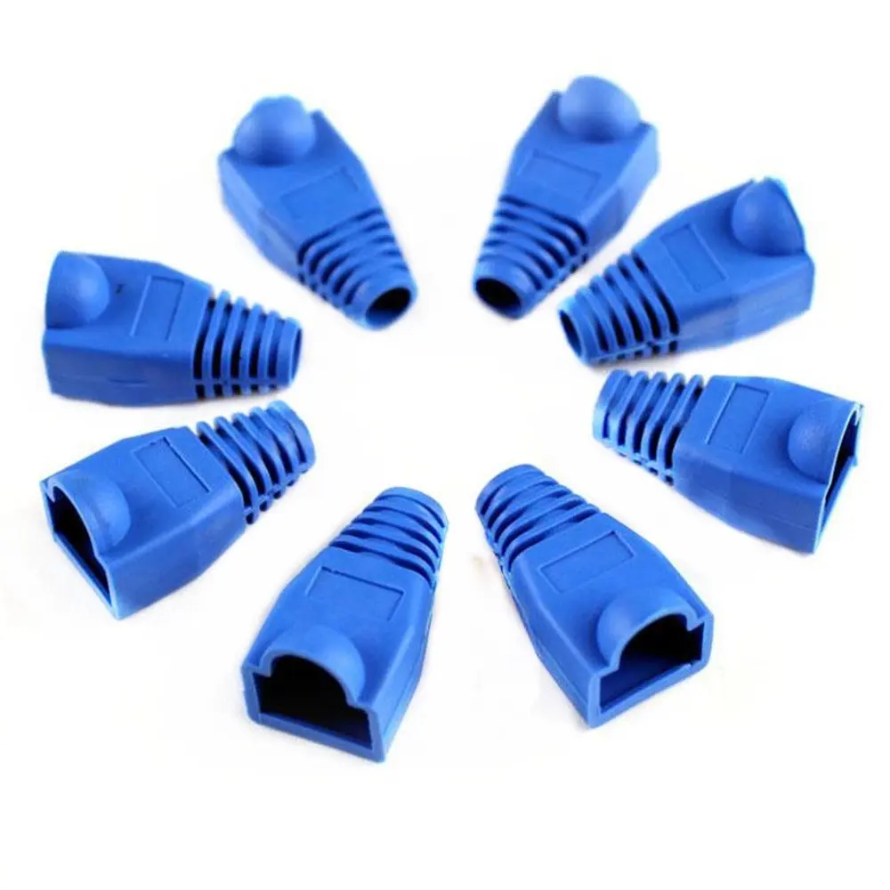 200pcs PlasticCat5 cat5e Cat6 cat7 RJ45 Connector Modular Network Cable Plug End Boot Cap