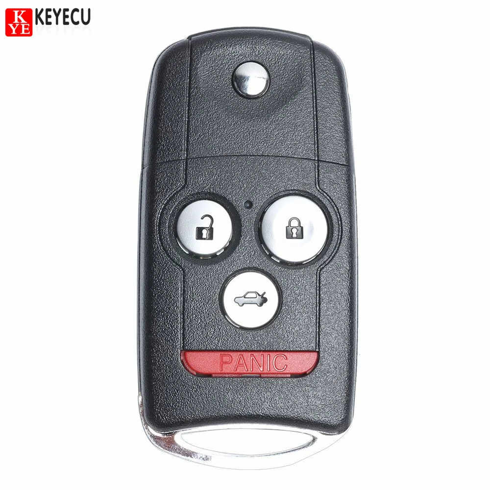 KEYECU Neuer Ersatz-Fernschlüsselanhänger mit 4 Tasten für Acura TL 2009–2014 Acura TSX 2009–2014 2010–2013 Acura ZDX FCC ID: MLBHLIK-1T