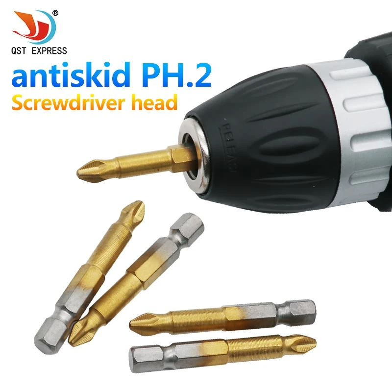 5Pcs/Set Titanium coated Anti Slip Phillips 1/4\