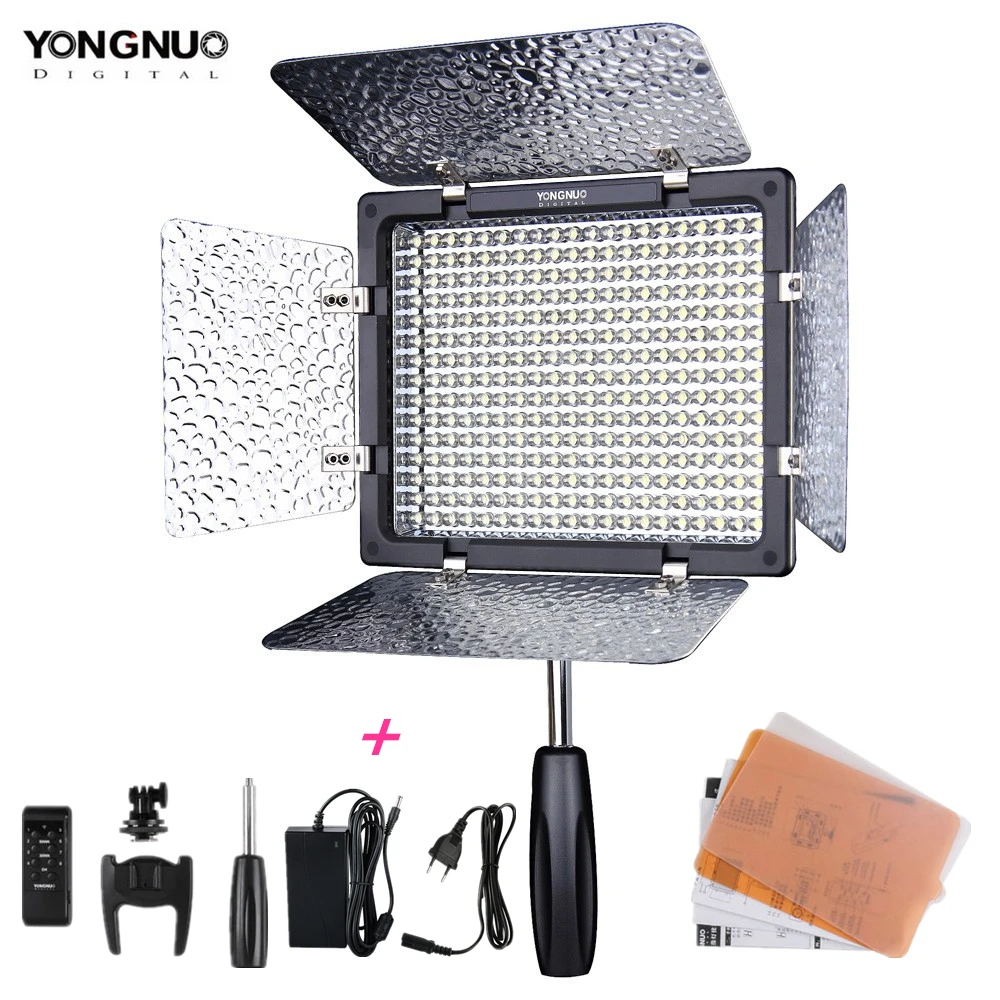 NEW YONGNUO YN300 III YN-300 lIl 3200k-5500K CRI95 Camera Photo LED Video Light with AC Power Adapter