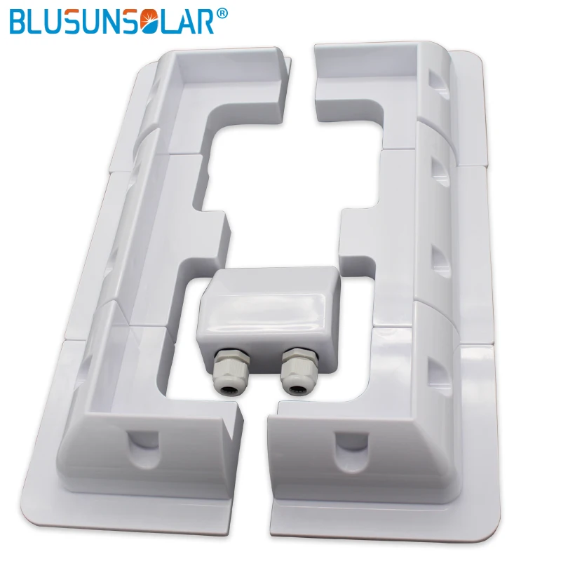 EU Stock 7PCS/sets ABS Solar Panel Mounting Bracket White  Kits Cable Entry Gand Ideal  for Caravan Motorhome RV