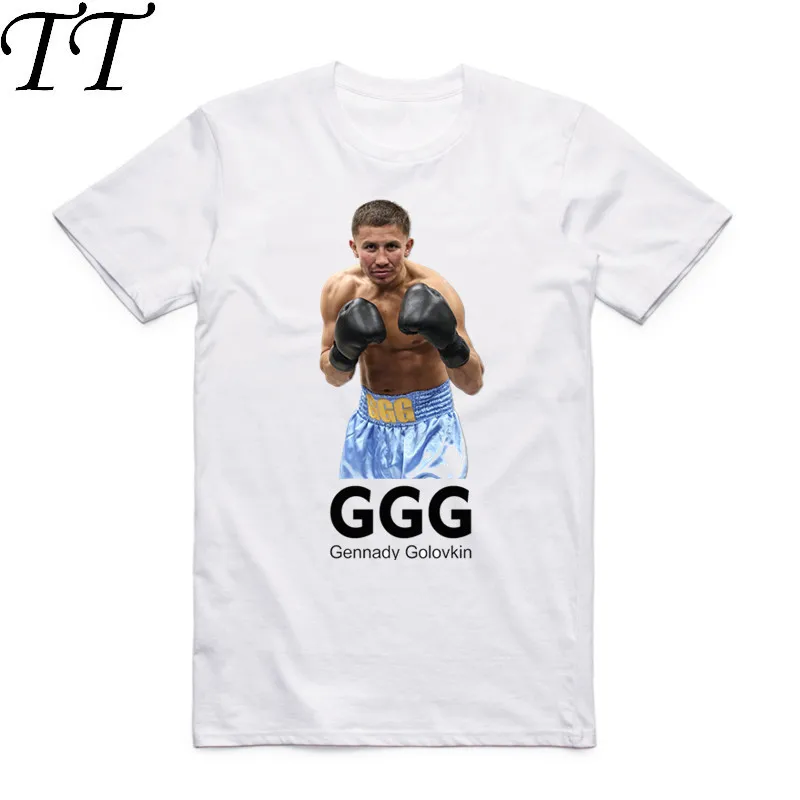 2019 Men Print Gennady Golovkin GGG Fashion White T Shirt Short Sleeves O Neck Summer Casual Fitness MMA Boxer T-shirt