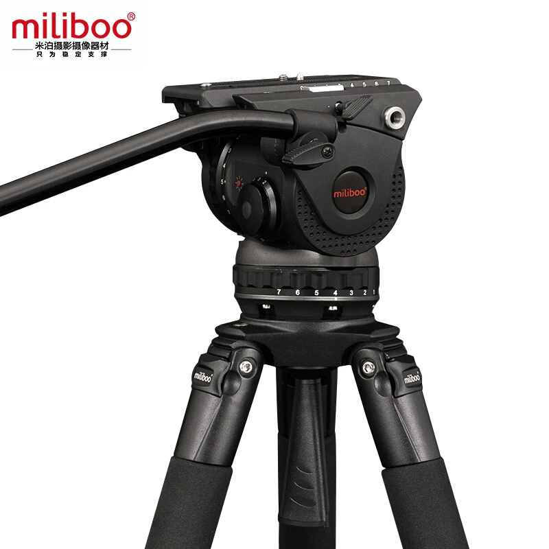 miliboo M8L Professional Broadcast Movie Video Tripod with Fluid Head Load 18 kg for Camera/ DSLR Camcorder Stand