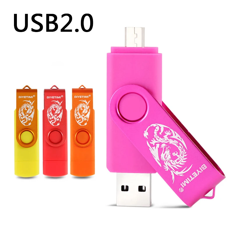 Biyetimi stift stick 32g USB Flash Drive 64gb 16gb Doppel Verwenden Android OTG 2,0 Micro USB speicher stick für Telefon und pc