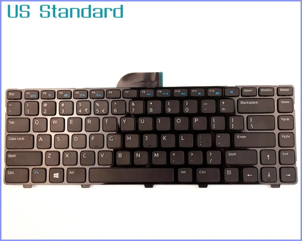 US English Version Keyboard for Dell Inspiron 14 3421 14R 5421 14-3437 14R-5437 15Z-5523 Laptop Non-backlit