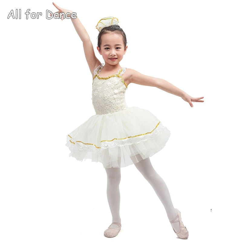 16081 Ivoor Spandex Lijfje Ballet Dans Tutu Voor Kinderen Stage Performance Ballet Dans Kostuum