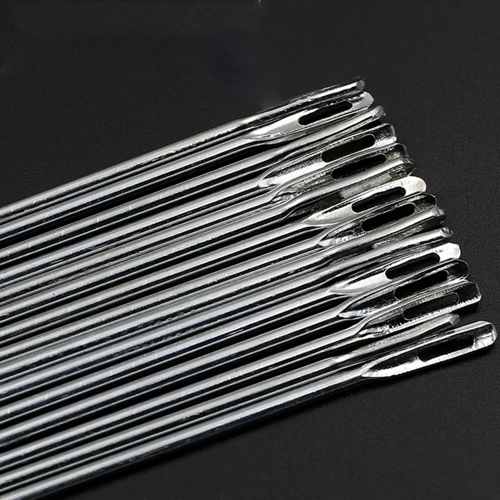 2 pc Large Eye Needles Leather Sewing Needle Embroidery Hand Sew Craft Stitching Sewing Tool rope curve Needles DIY