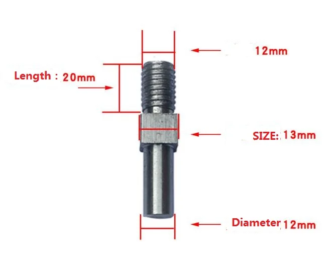 No.22 Meat Grinder Parts stainless steel square shaft screw 12mm diameter