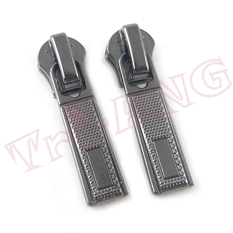 Gun Black Plating Classic 5# Metal Zipper Sliders, Two Patterns Selectable Zipper Pulls,20pcs/lot