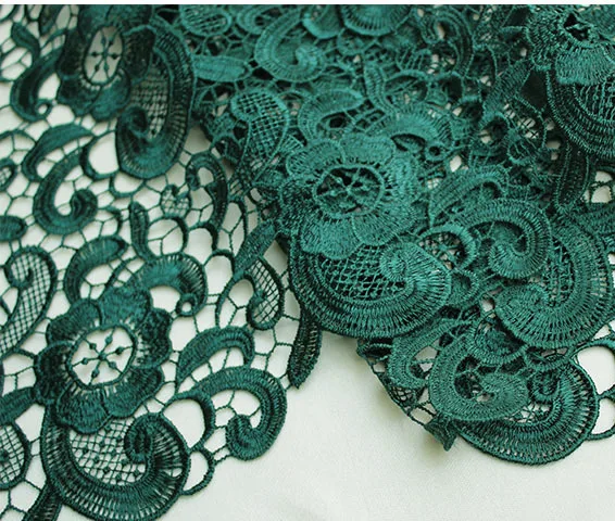 

diy Q45 green water soluble lace cloth hollow stereo embroidery fabric cloth dress coat handwork hallow out