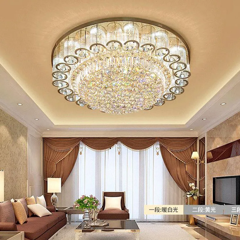 Luxury Modern Crystal Ceiling Lights Living Room Ceiling Lamp Gold Crystal Home Lighting Fixture Plafonnier led Moderne