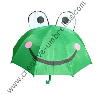 

Baby umbrella,kid animal cartoon umbrella--FROG,auto open.8mm metal shaft and fluted ribs,safe&enviroment kid umbrellas