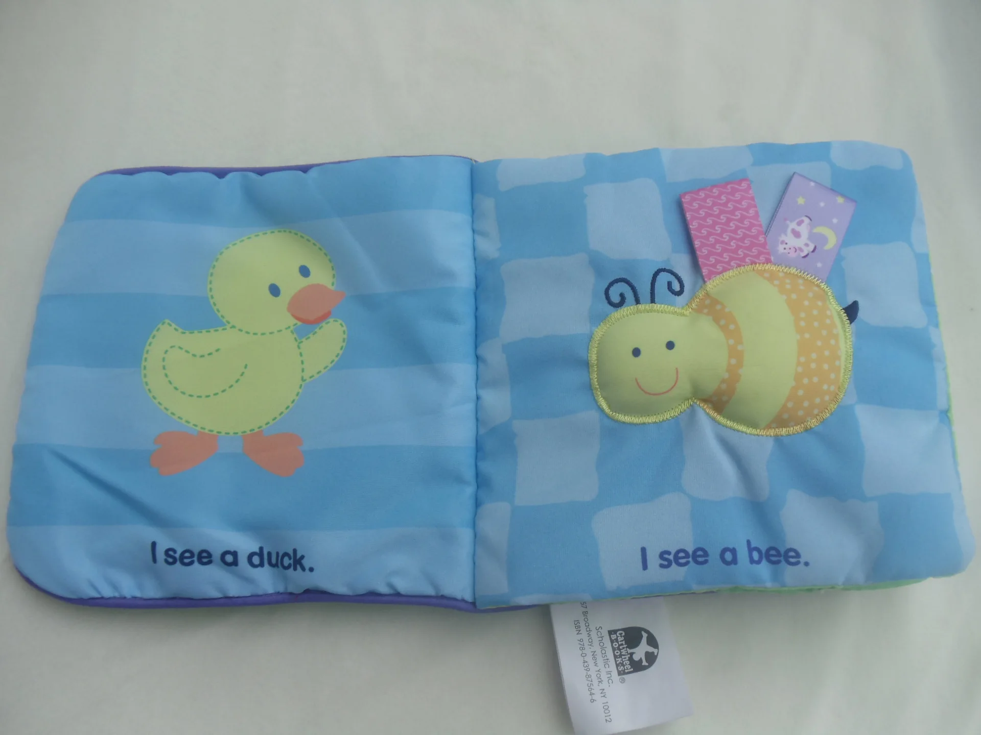 Baby Toys Stereo Touch English Cloth Book with Safety Mirroe Early Education Toys