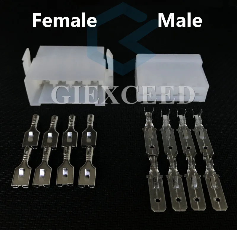 2 Sets 8 Pin 163007 280430 Auto Plug Female Male Automotive Connector AC Assembly For Wiring Harness Socket