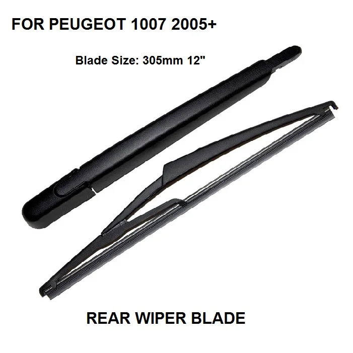 FOR PEUGEOT 1007 HATCHBACK 04-09 305MM 30.5cm REAR WINDSCREEN WIPER ARM BLADE KIT NEW