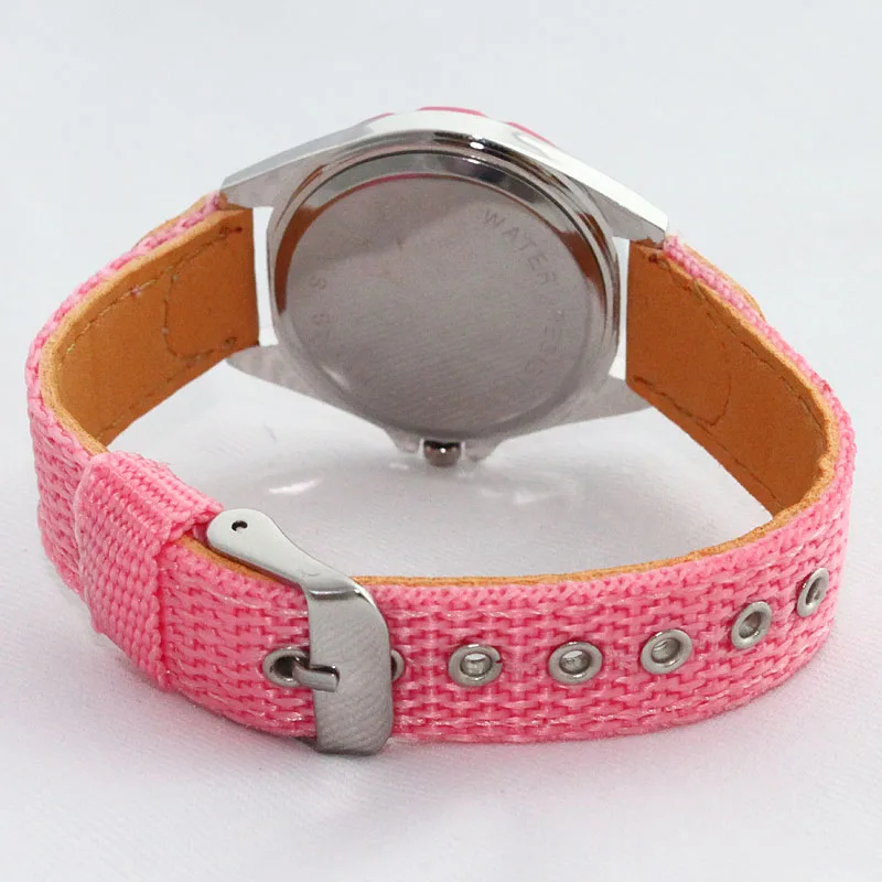 Montre-bracelet à quartz avec bracelet en tissu pour enfants, montres pour garçons et filles, montre pour enfants, temps d\'apprentissage, étudiant,