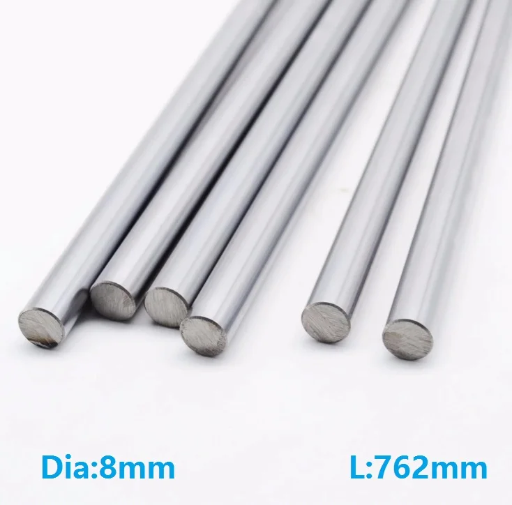 

20pcs/lot 8mm linear shaft -L 762mm 30'' inch long 8x762mm hardened chromed plated linear shaft steel rod bar CNC router