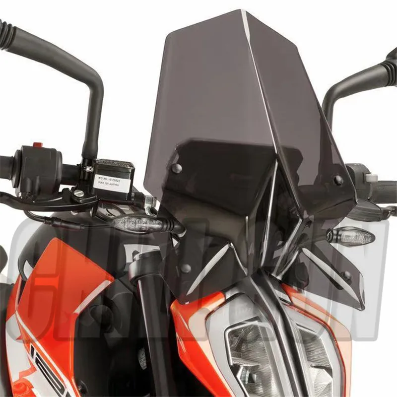 يناسب KTM Duke125 Duke390 2017-2019 Duke 125 Duke 390 17-19 جديد للدراجات النارية الرياضية الزجاج الأمامي منحرف الزجاج الأمامي قناع فيسر