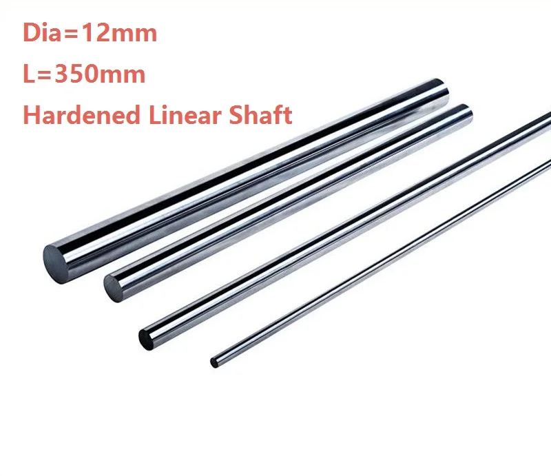 

50pcs/lot Dia 12mm shaft 350mm long Chromed plated linear shaft hardened shaft rod bar rail guide for 3d printer cnc parts