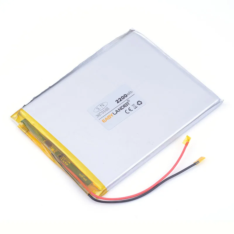 リチウムポリマー電池,zishu empha,3.7 v,3070105 2200 mah,電気機械式,7インチタブレット用