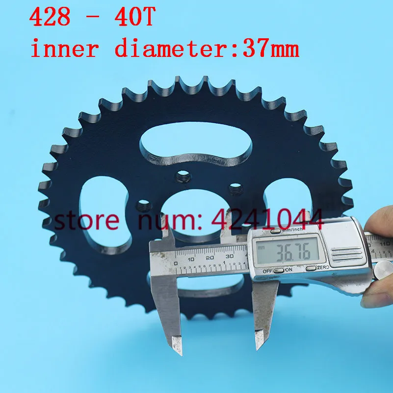 Black Steel sprocket 428 40T tooth 37 mm 6 hole rear chain sprockets for 4 wheel ATV Motorcycle