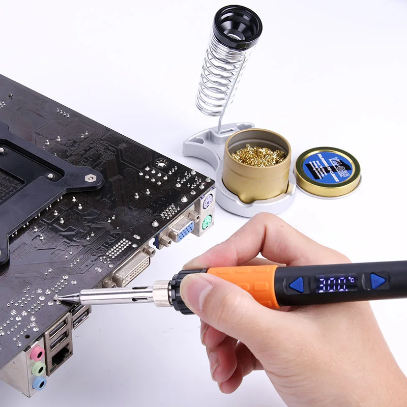 A-BF GT90E 90W Digital LCD Electric Soldering Iron Kit Temperature Adjustable 220V Soldering Iron Tips Soldering Iron Stand