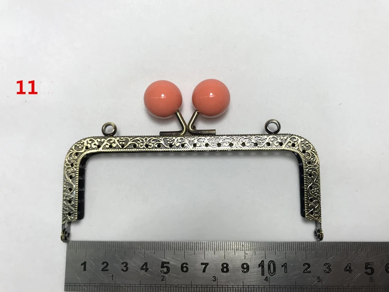 12cm colorful candy ball kiss buckle knurling edge women DIY metal clasp small coin bag purse frame 10pcs/lot