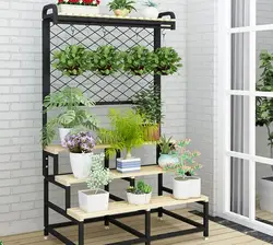 Household flower rack multi-layer indoor special price flower rack save space new balcony decoration greenish condole