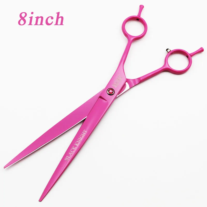 8 Inch Pet Scissors Black Knight Professional Cutting Shears hair Hairdressing Barber Scissors Human & Dogs & Cats Pink style