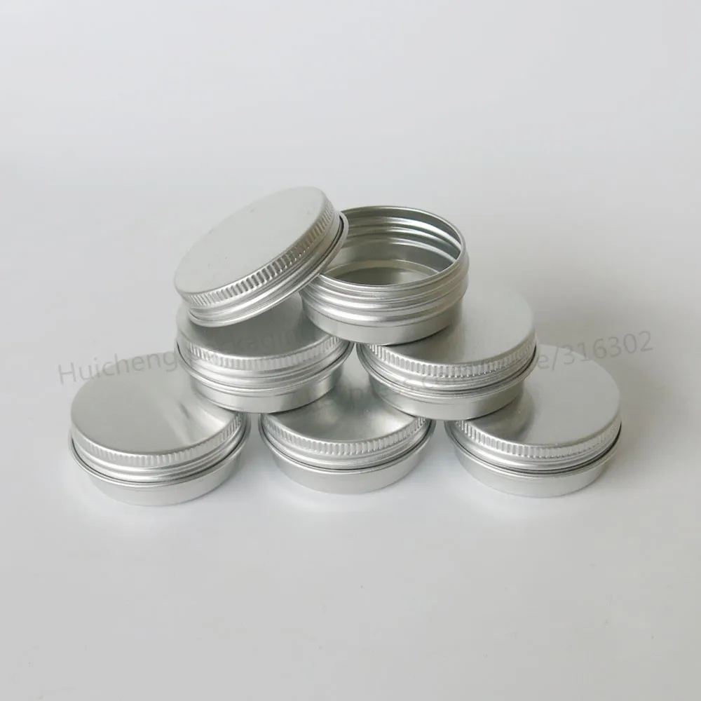 100 x 10G Aluminum Jar Tin Pots 10cc Metal Cosmetic Packaging Container 1/3oz professional cosmetics container