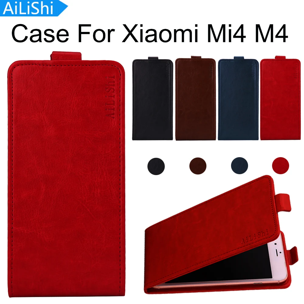 AiLiShi dla Xiaomi Mi4 M4 Case luksusowe odwróć najwyższej jakości skóra pu Case moda ochronna pokrywa skóry w magazynie z gniazda na kartę