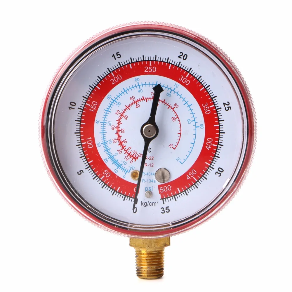 New Air Conditioner R410A R134A R22 Refrigerant Low High Pressure Gauge PSI KPA Blue/Red High Quality