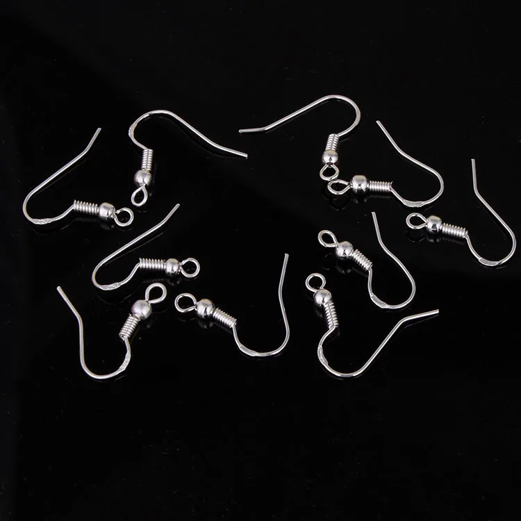 Silver plated earring hook wholesale 100pcs in one bag earring hook jewelry accessories Distribution yiwu factory