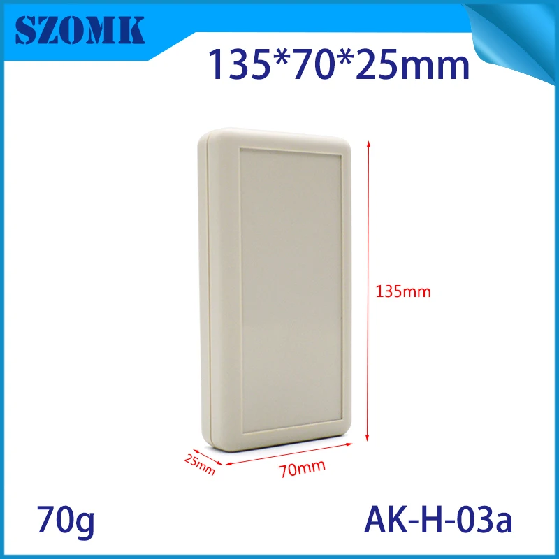 1 Pcs abs Plastic enclosure handheld battery holder casing remote control box 135*70*24MMabs electronics enclosure szomk pcb