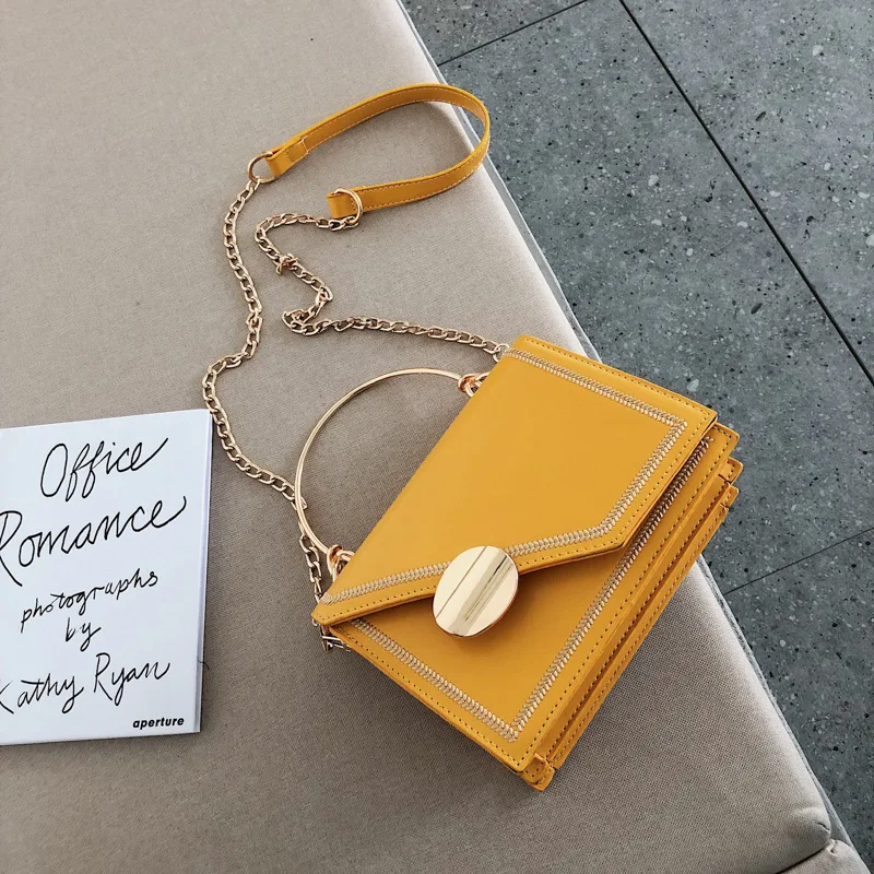 Elegant Female Small Tote bag Winter New High Quality PU Leather Women's Designer Handbag Lock Chain Shoulder Messenger Bag