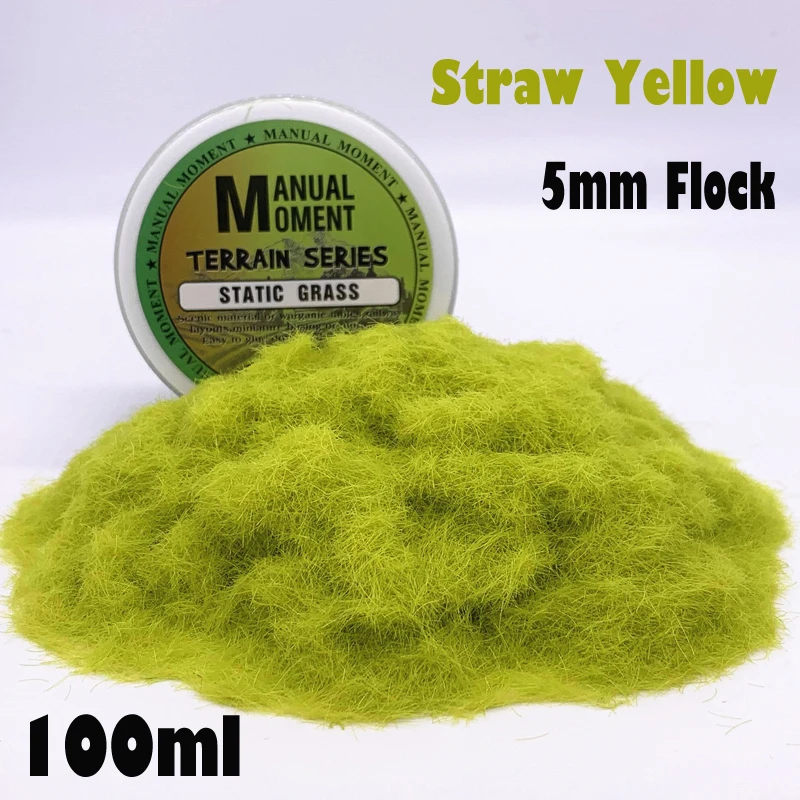 Miniature Scene Model Materia Straw Yellow Turf Flock Lawn Nylon Grass Powder STATIC GRASS 5MM Modeling Hobby Craft  Accessory