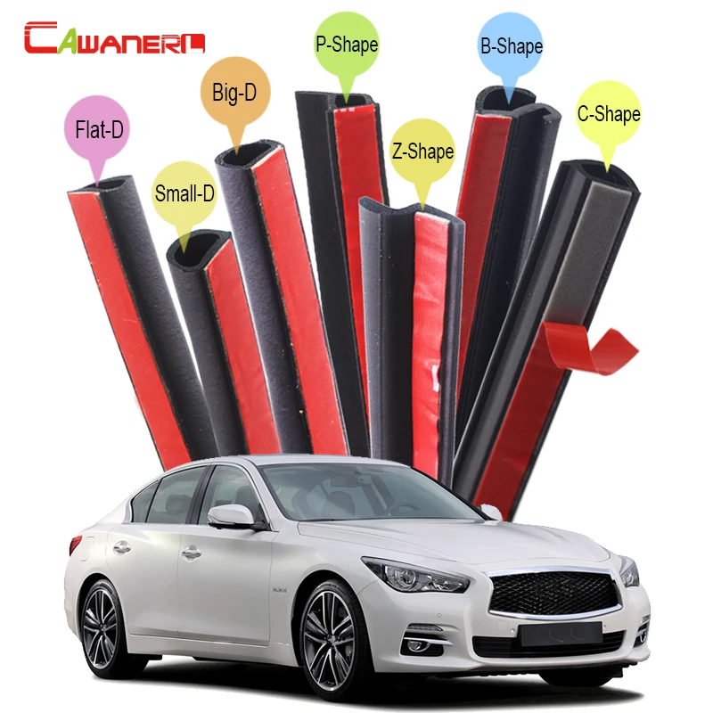 

Cawanerl Full Car Rubber Sealing Seal Strip Kit Sound Control Seal Edge Trim Weatherstrip For Infiniti Q Q45 Q50 Q70L Q50L