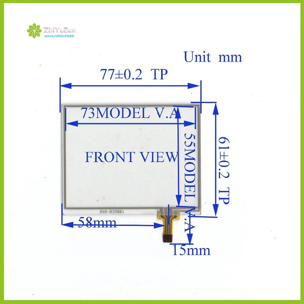 ZhiYuSun Wholesale 2PCS/lot RXA-035001 77mm*61mm NEW 3.5inch 4 line For Car DVD touch screen panel 77*61 Sensor glass compatible