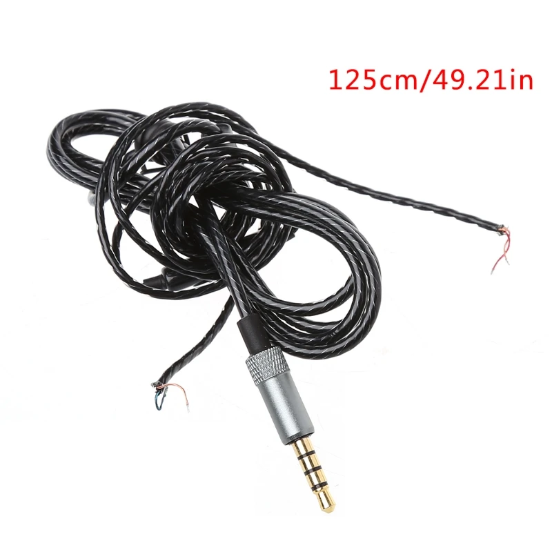 3.5Mm 4Pole Male Plug Jack Diy Vervanging Hoofdtelefoon Audio Kabel Onderhoud Draad Met Mic Voor Reparatie Upgrade Hoofdtelefoon oortelefoon