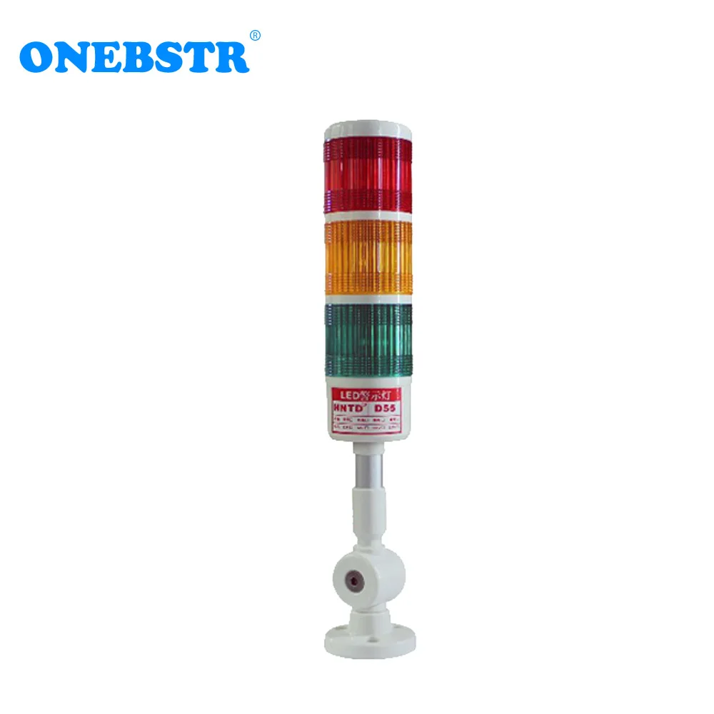 HNTD 24V LED Signal Pilot Light Indicator Warning Lamp TD55 Semaphores 3 Color Fold Type Often Bright Buzzer Hot Sales