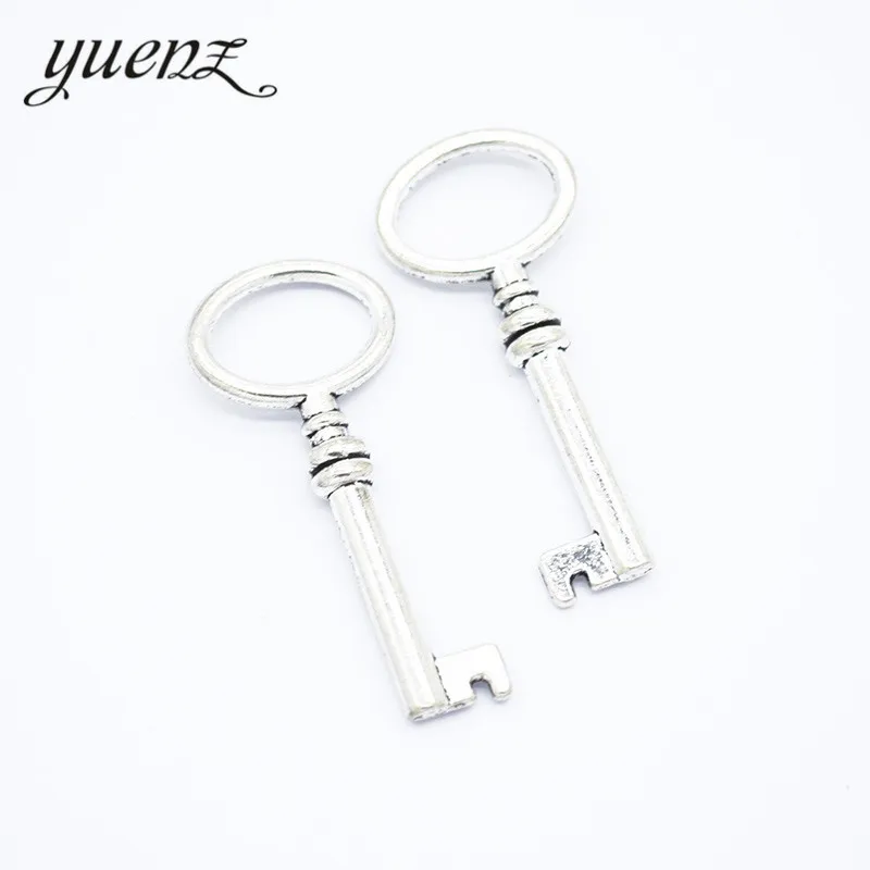 YuenZ 8pcs 3 colour Antique bronze key Pendant Alloy DIY Fashion charm Bracelet Necklace Jewelry Accessories 41*17mm O258