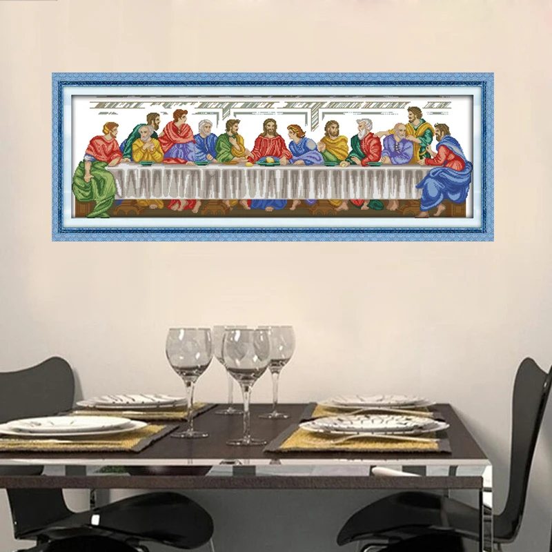 Joy Sunday The Last Supper Counted Cross Stitch kits DIY 14CT and11CT For Embroidery Home Decor Needlework Cross-stitching