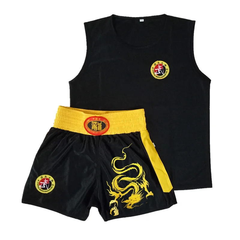 Traje de boxe sem mangas para meninos e meninas, roupas com cintura elástica, uniforme de boxe para crianças e meninas, traje de desempenho do palco