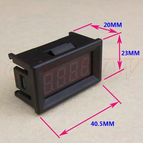 GWUNW BY436AK1 100mA 200mA 1A 2A 5A 10A 20A 30A 50A 100A 200A digit ammeter Current Panel Meter 0.36 inch 4 bit  LED